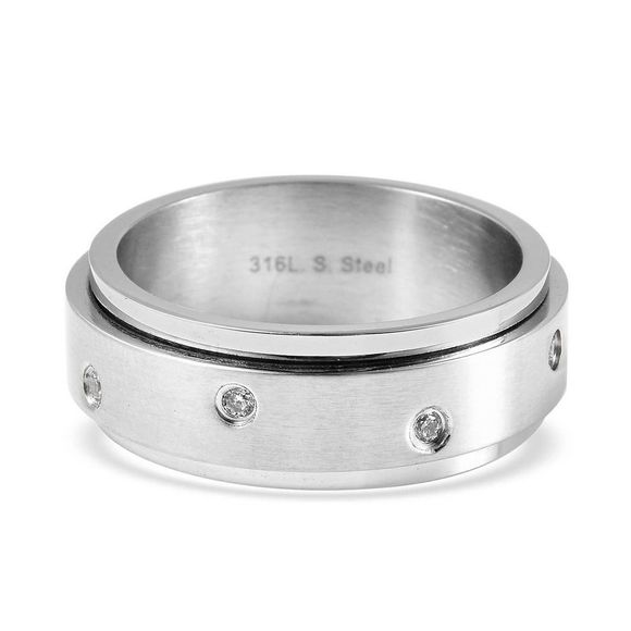 Austrian Crystal Spinner Ring Size 7 - Picture 4 of 4